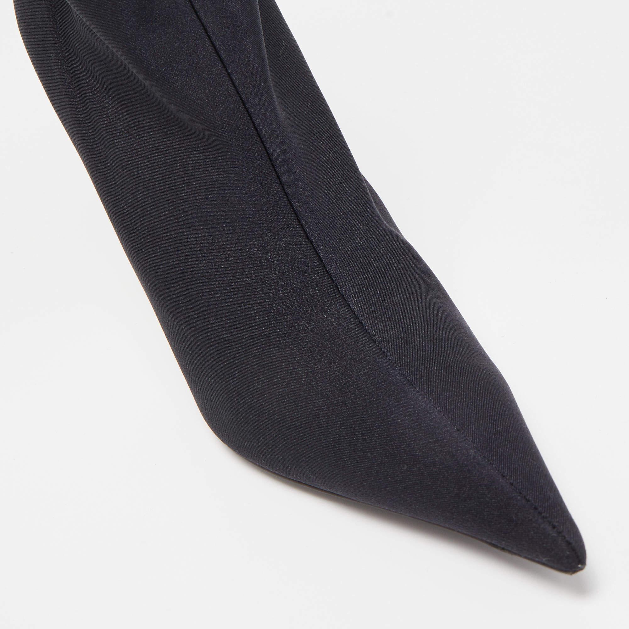 Balenciaga Black Fabric Sock Mild calf Boots  2