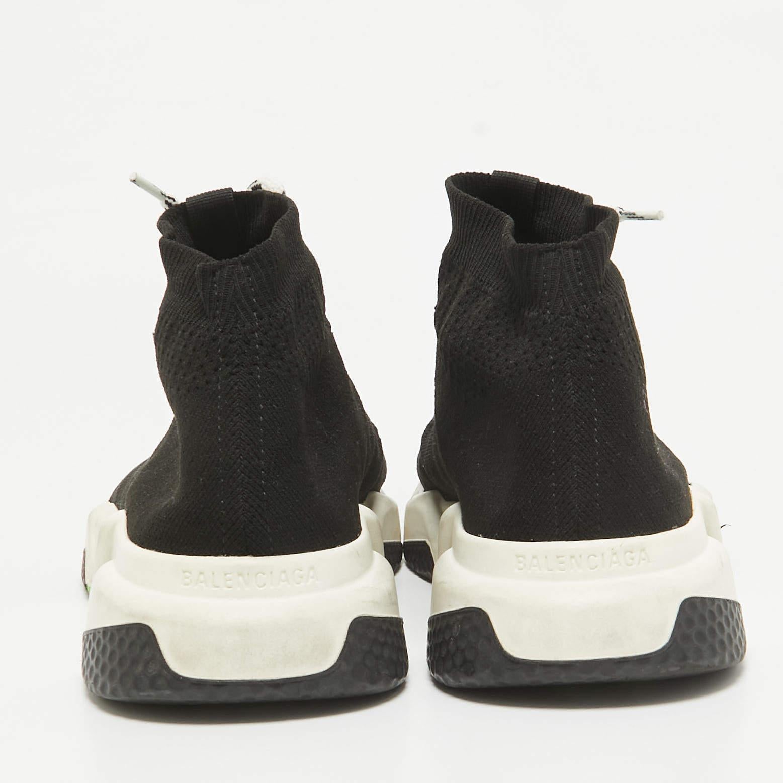 Balenciaga Black Fabric Speed 2.0 High Top Sneakers Size 41 1