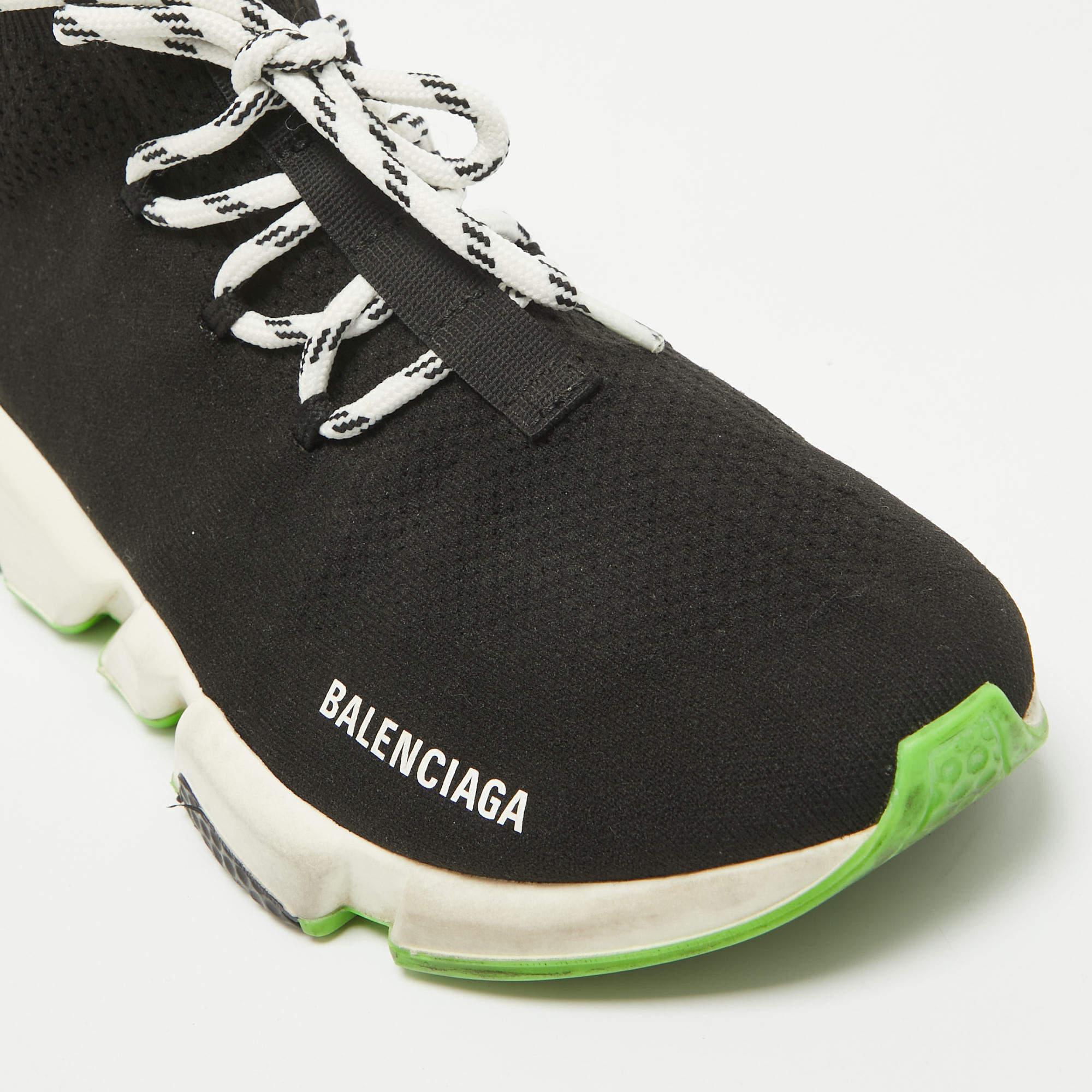 Balenciaga Black Fabric Speed 2.0 High Top Sneakers Size 41 3
