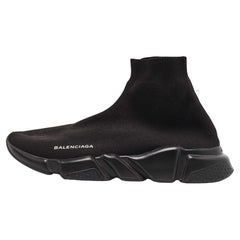 Balenciaga Black Fabric Speed Sneakers Size 42