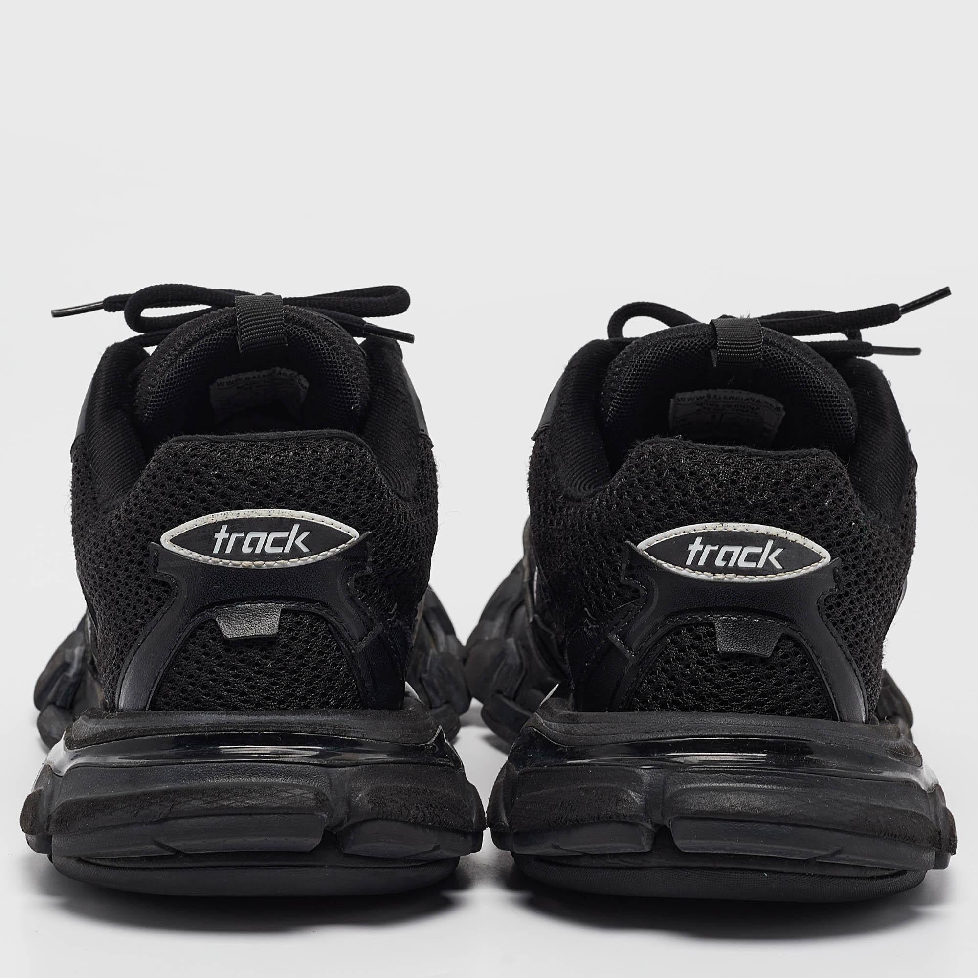  Balenciaga Baskets Track 3 en simili cuir et maille noire, taille 42 Pour hommes 