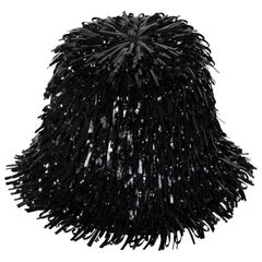 Cappello Balenciaga in ecopelle nera Resort 2014