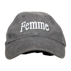 Used Balenciaga Black Femme Embroidered Baseball Cap
