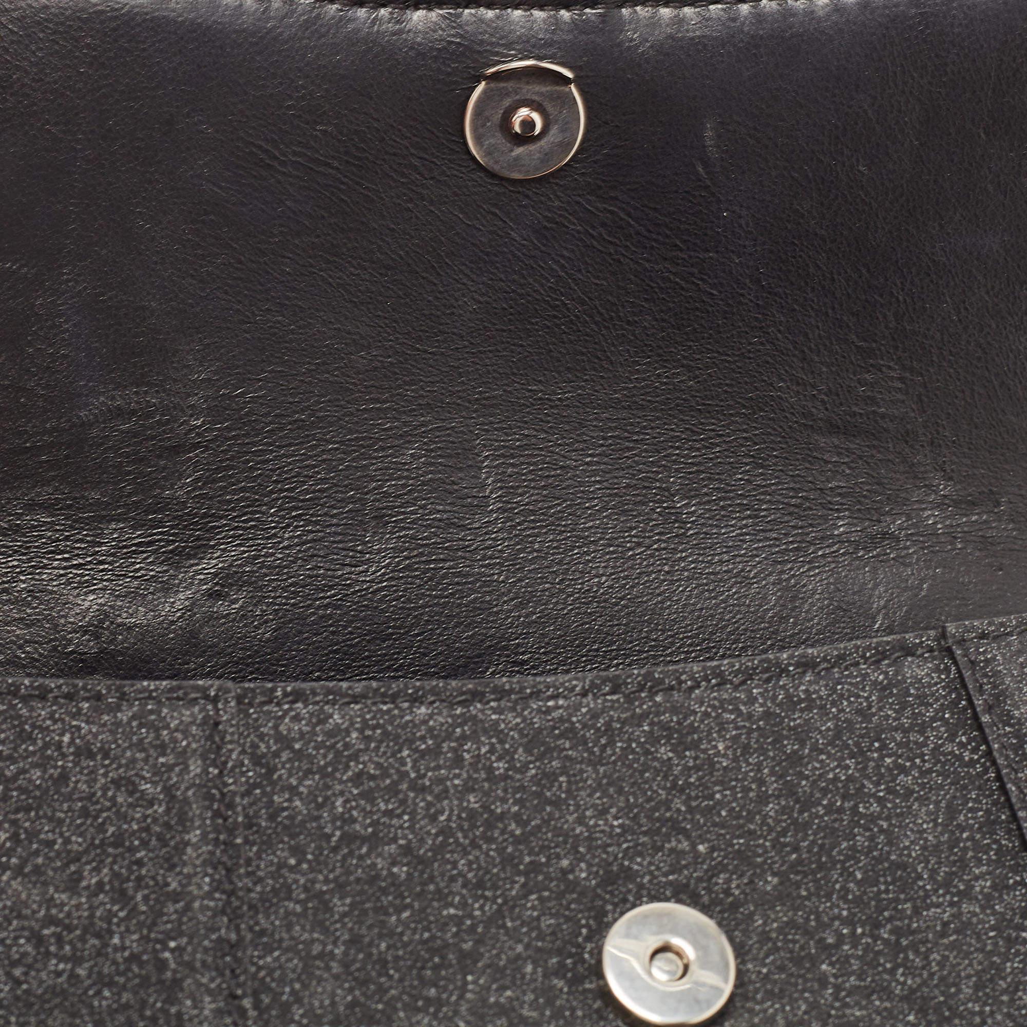 Balenciaga Black Glitter Leather XS Hourglass Top Handle Bag 3