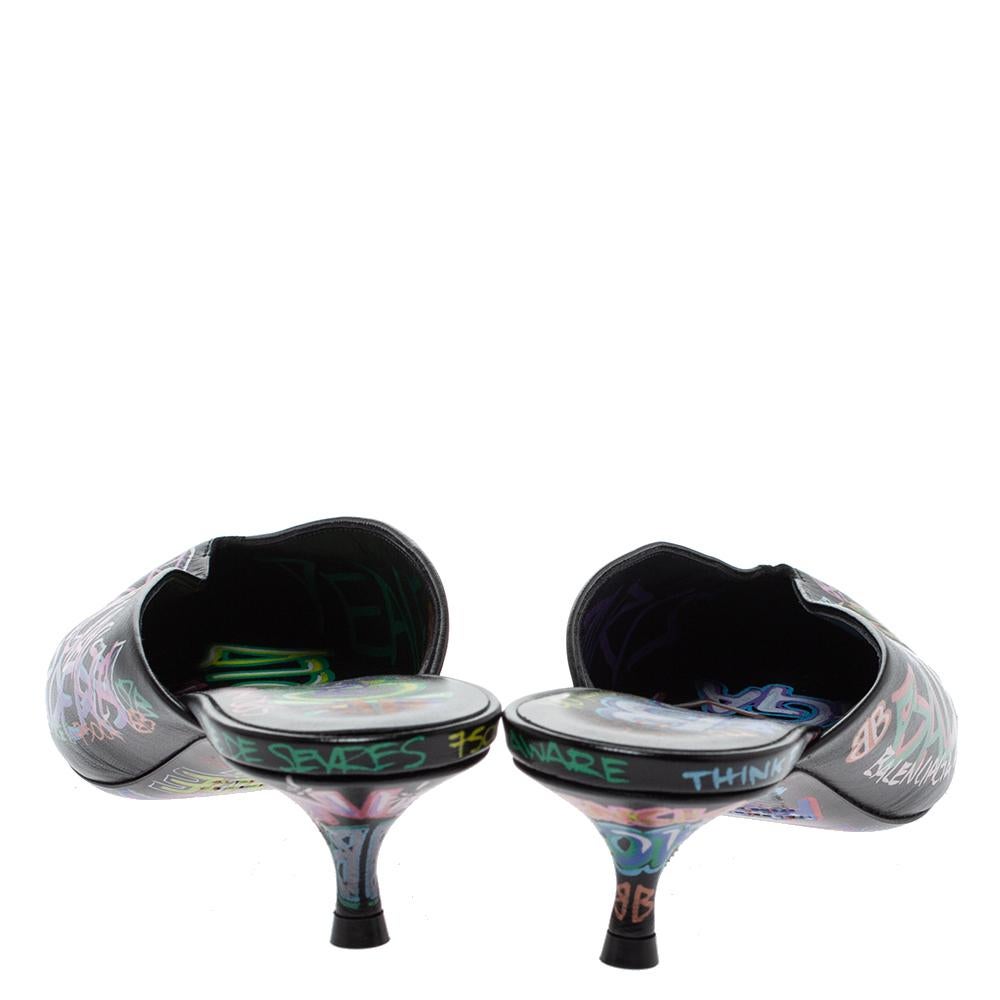balenciaga graffiti mules