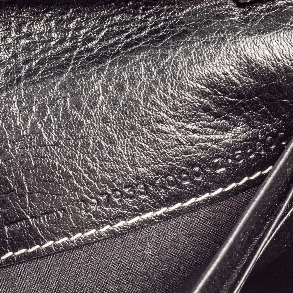 Balenciaga Black Graffiti Print Leather Agneau Leather Bazar Chain Shoulder Bag 5