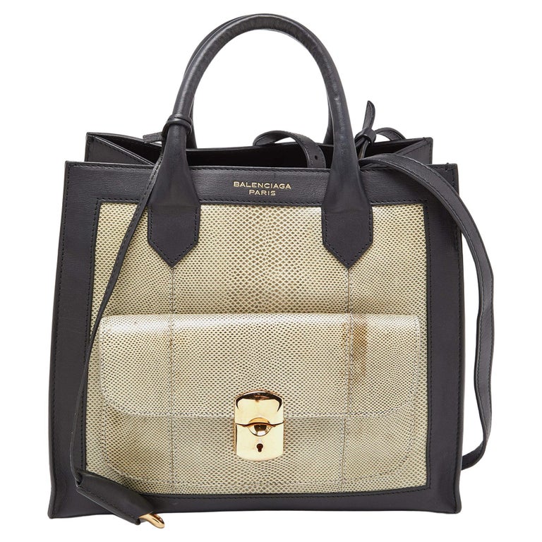 Balenciaga Black/Green Karung and Leather Padlock All Afternoon - Main Image