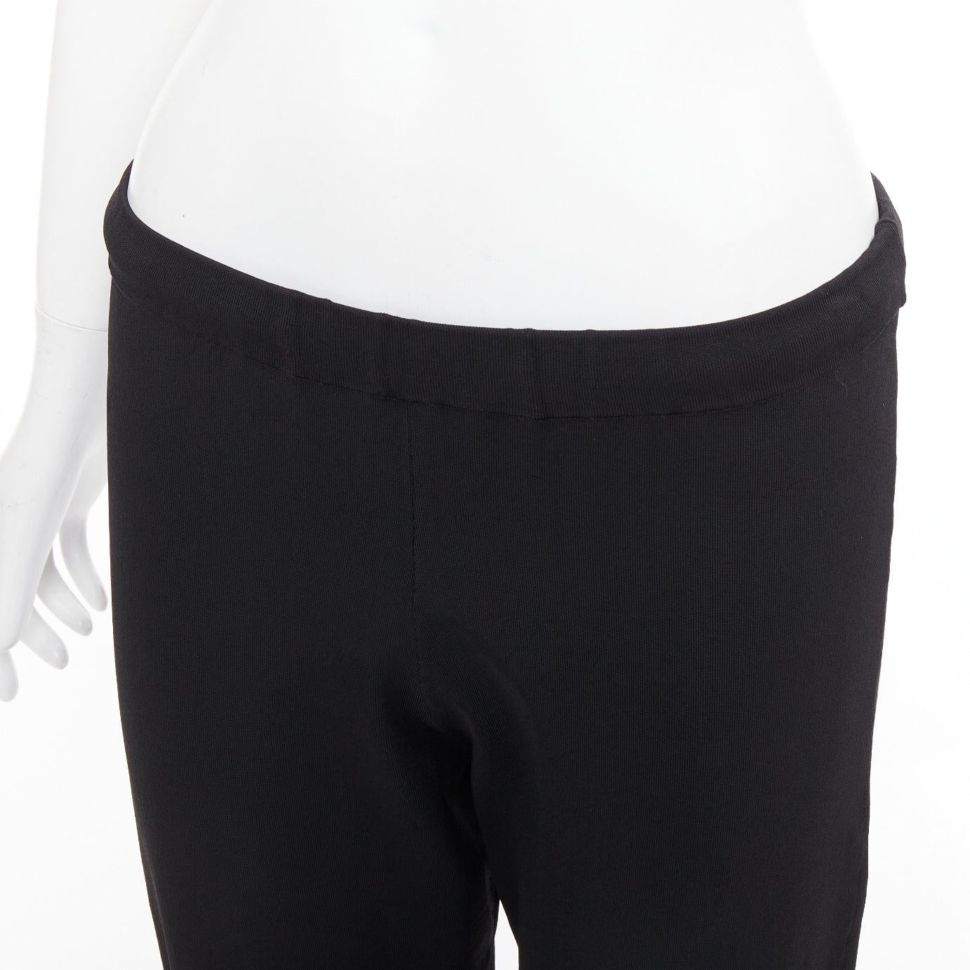 BALENCIAGA black hidden drawstring knee darts cropped jogger pants en venta 2