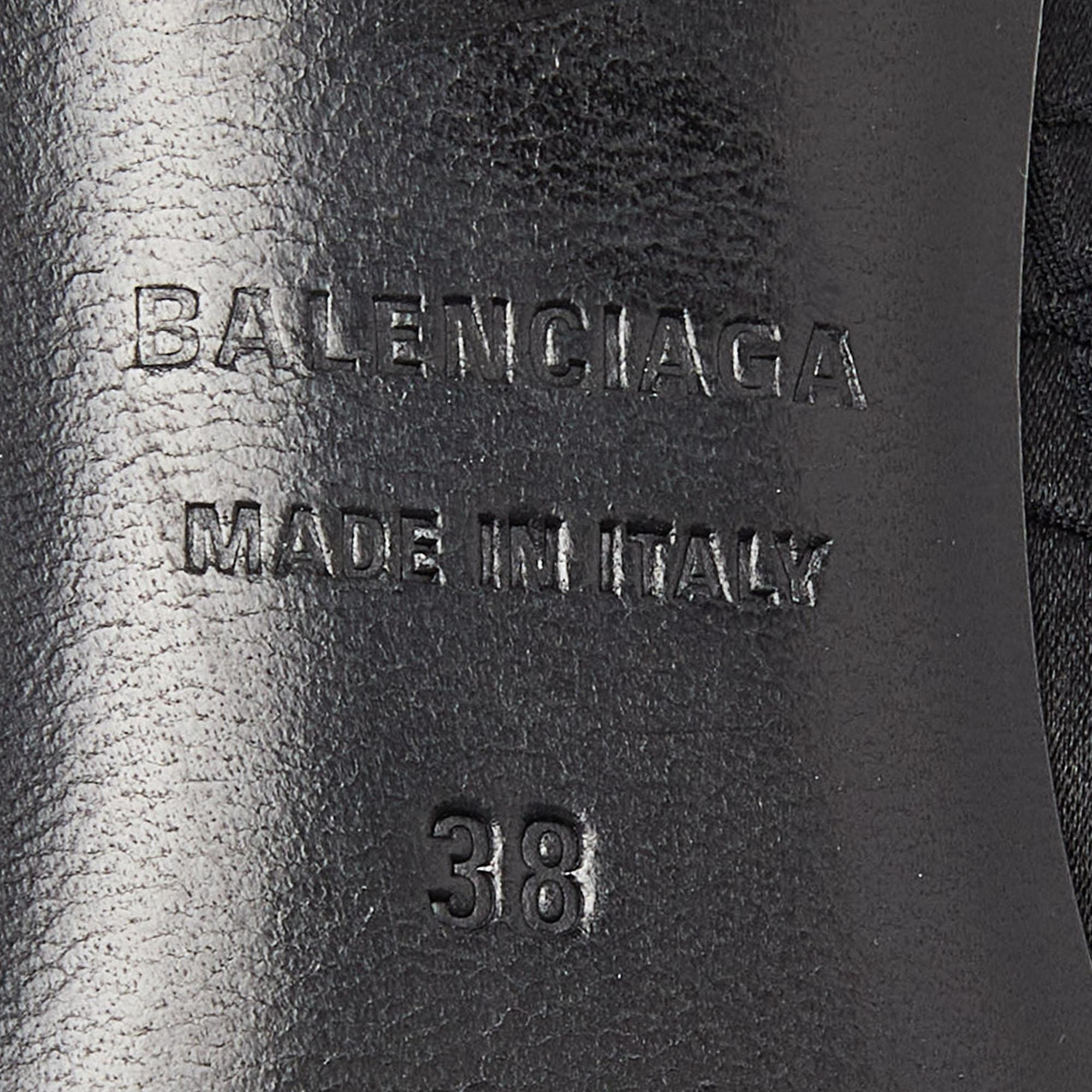 Balenciaga Black Jacquard Bow Knife Pumps Size 38 3