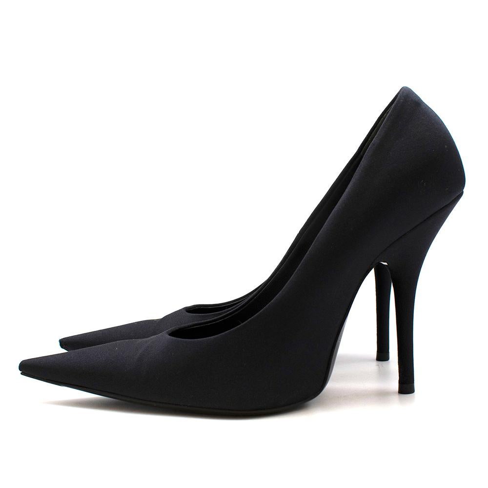 Balenciaga Schwarze Jersey-Pumps mit Messer - Größe US 36,5 für Damen oder Herren im Angebot