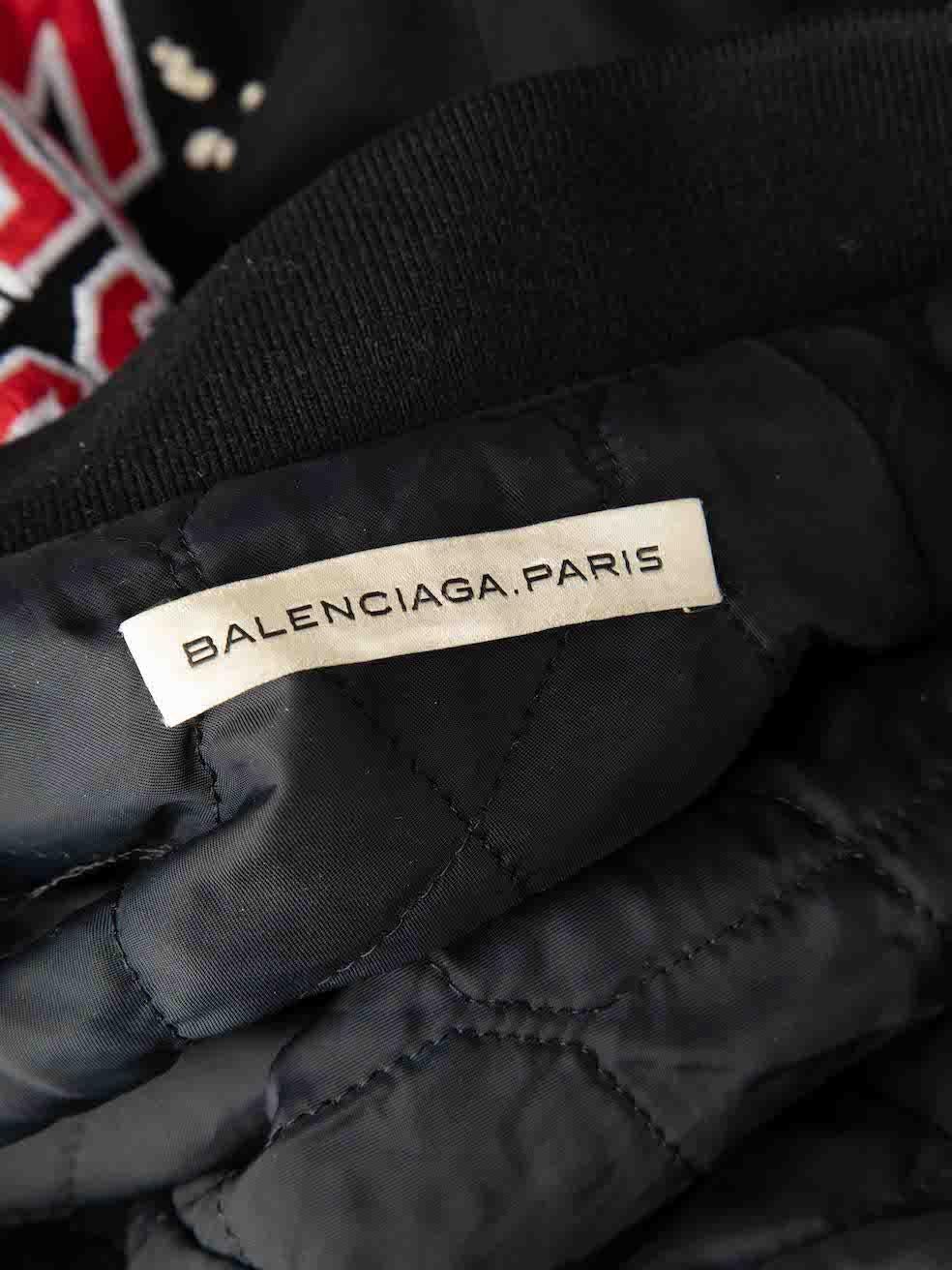 Balenciaga Black Join a Weird Trip Embroidery Jacket Size L For Sale 4