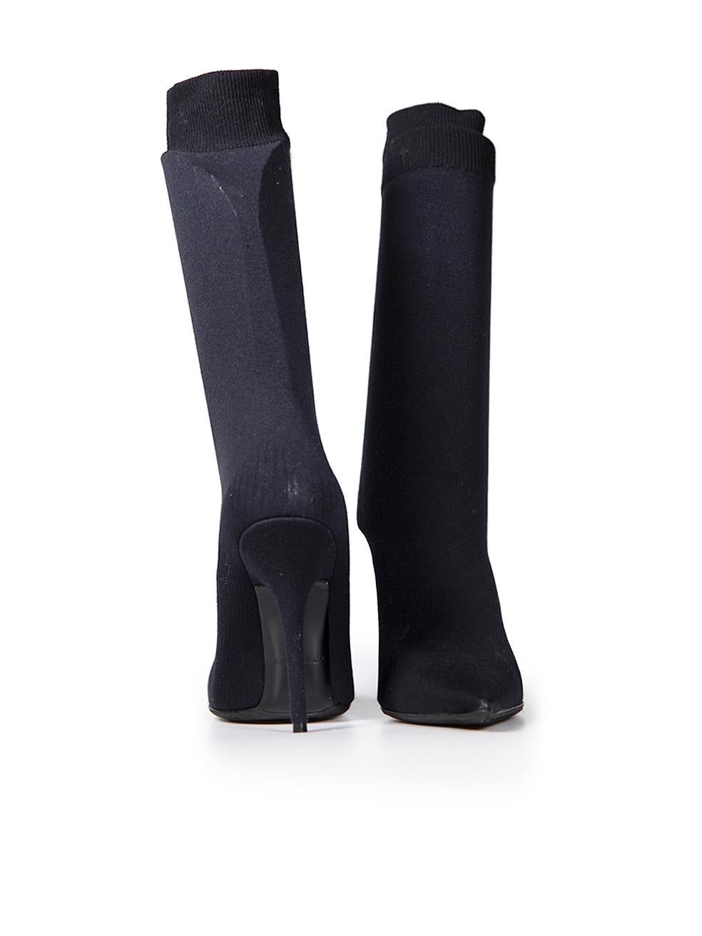 Balenciaga Black Knife Ankle Sock Boots Size IT 39 In Good Condition For Sale In London, GB