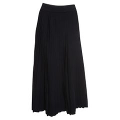 Balenciaga - Gonna a pieghe a fisarmonica in maglia nera - L.L.A.