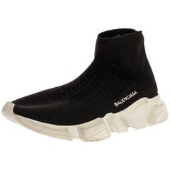 Balenciaga Black Knit Fabric Sock Sneakers Size 39