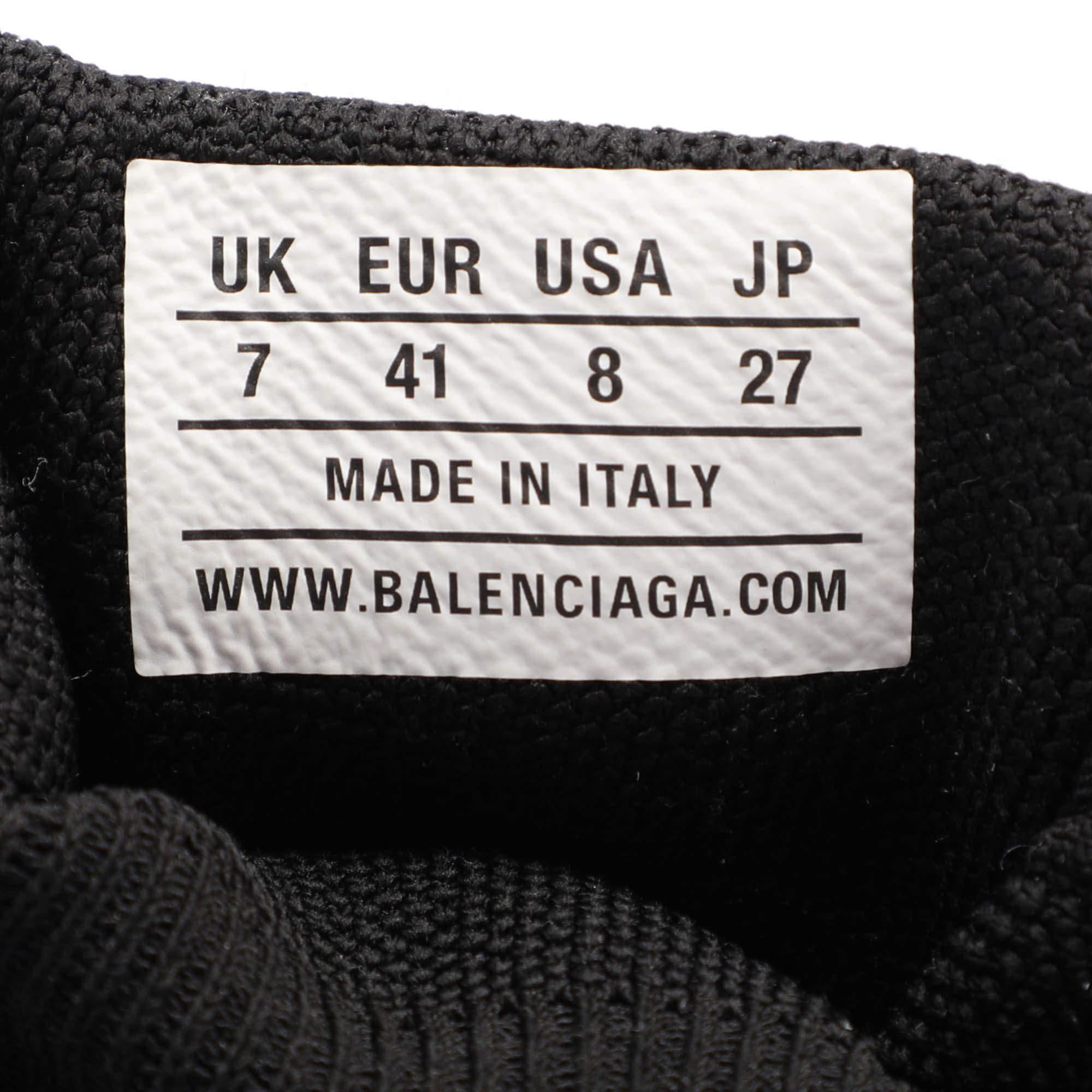 Balenciaga Black Knit Fabric Speed 2.0 Sock Sneakers Size 41 4
