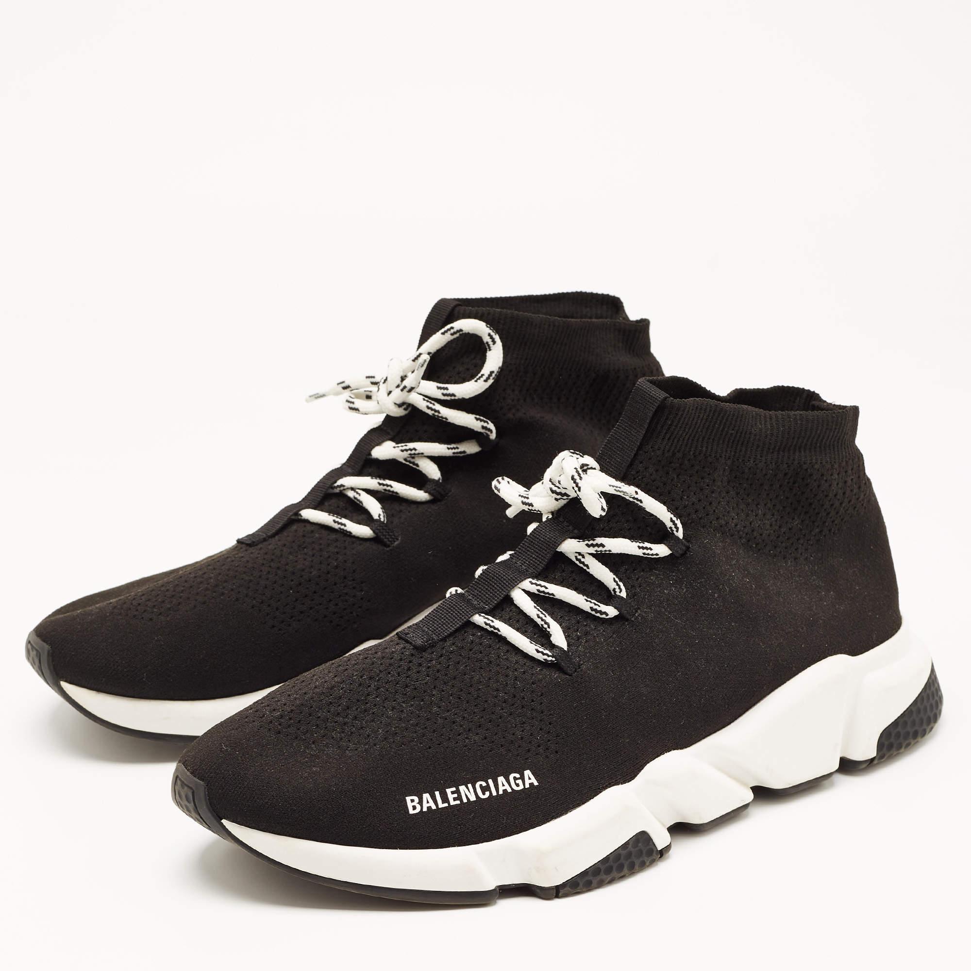 Let your latest shoe addition be this pair of sneakers from Balenciaga. They've been crafted from fine materials and styled with comfortable insoles.

