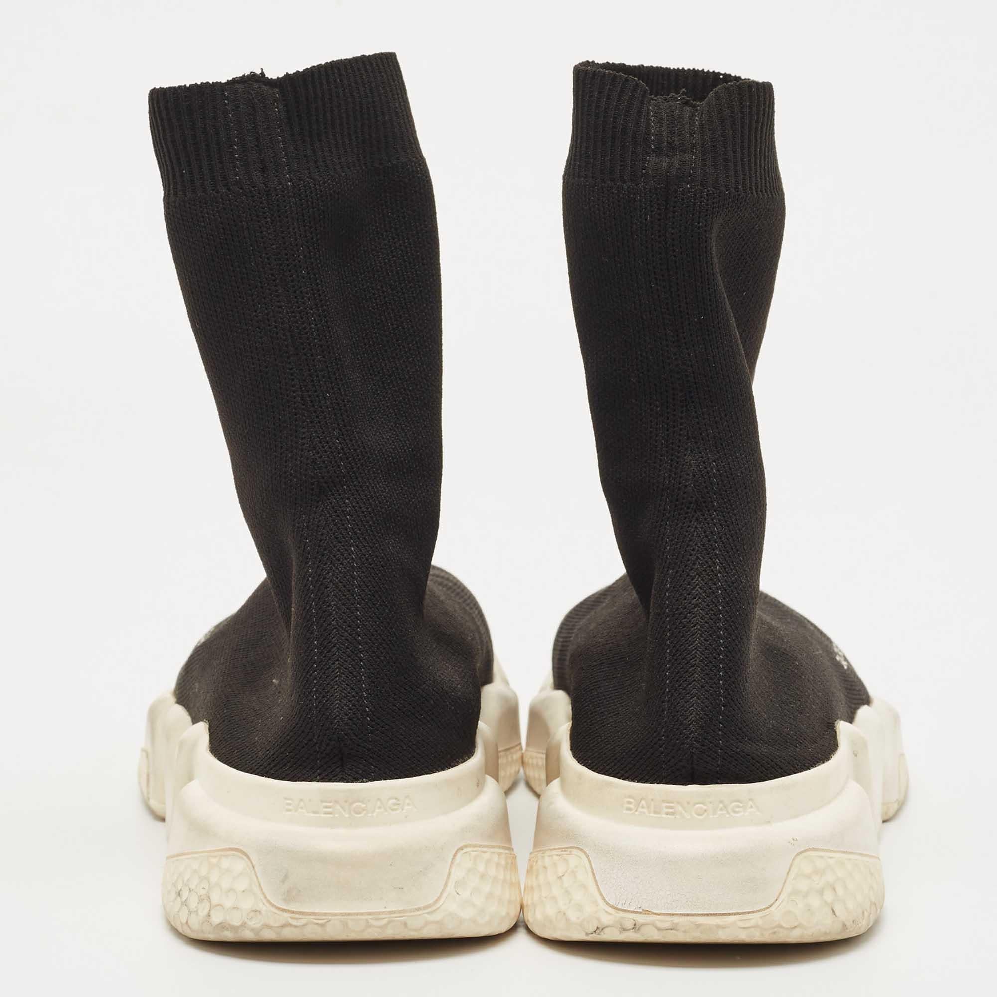 Uomo Balenciaga Sneakers Speed Trainer in maglia nera e tessuto in vendita