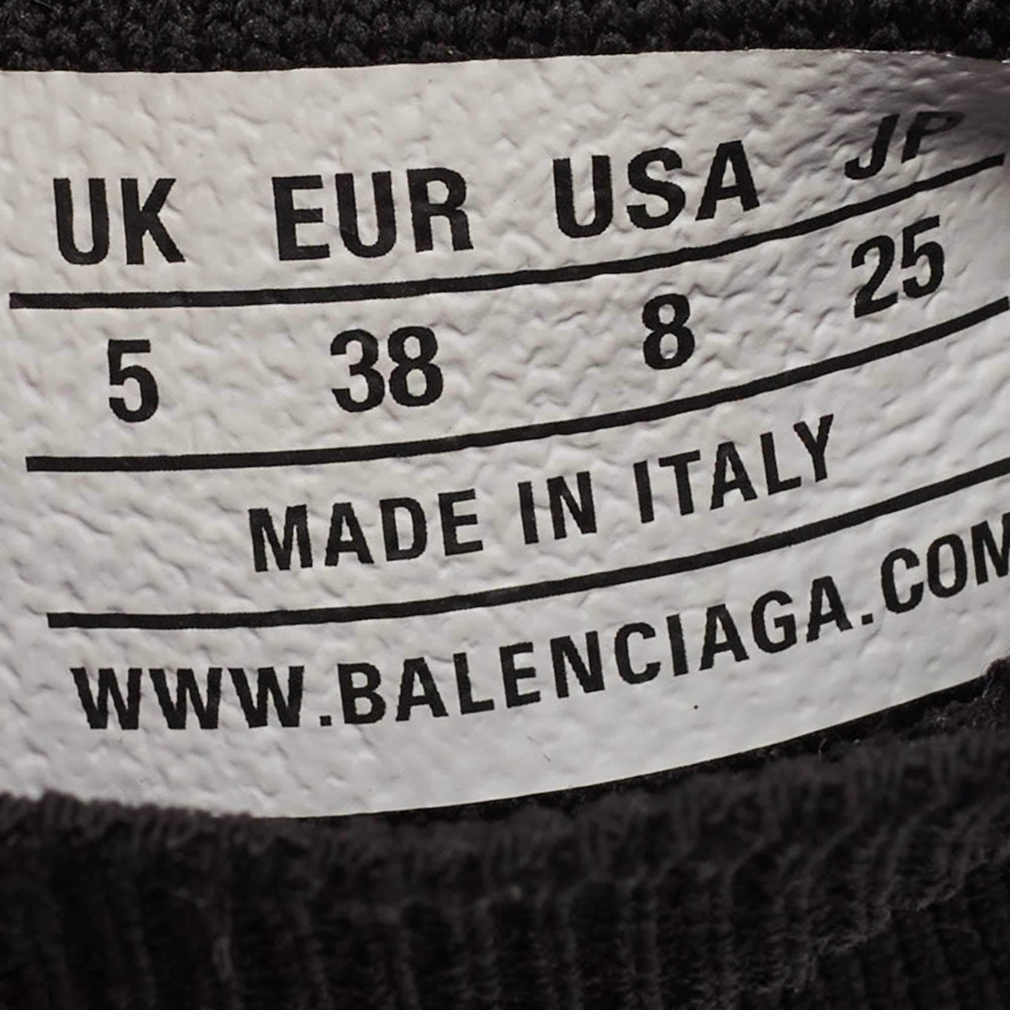 Balenciaga Black Knit Fabric Speed Trainer Sneakers  4