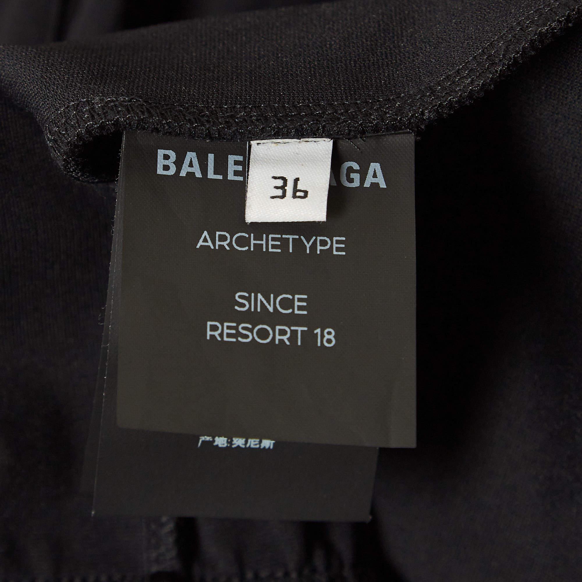  Balenciaga - Noir - Leggings avec logo à la taille - S Pour femmes 