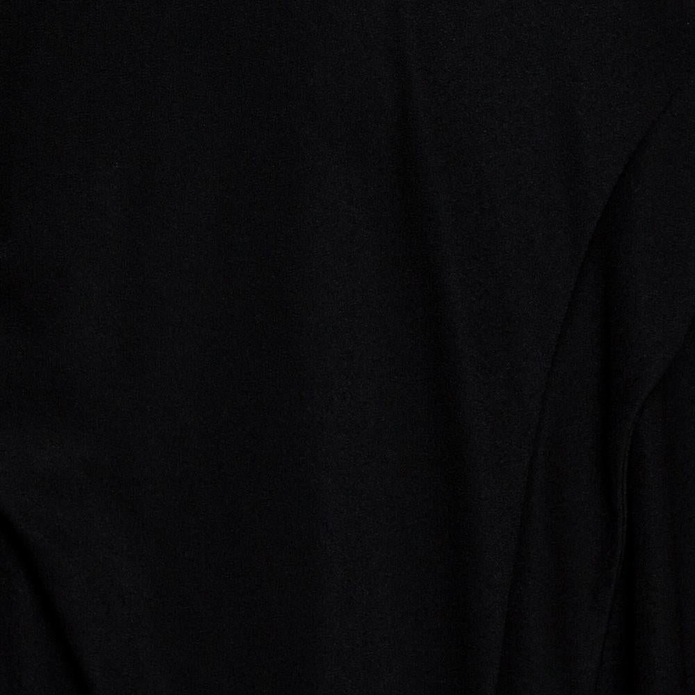 Balenciaga Black Knit Perforated Detail Sleeveless Dress L 2