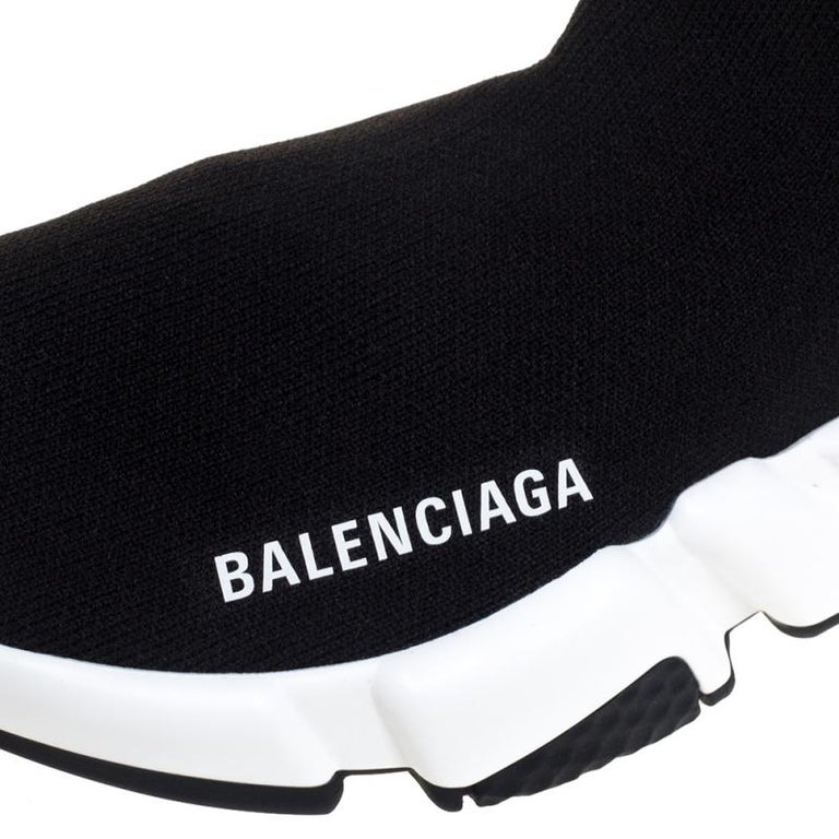Balenciaga - Baskets à semelle Speed Clear en tricot noir, taille 35 - En  vente sur 1stDibs