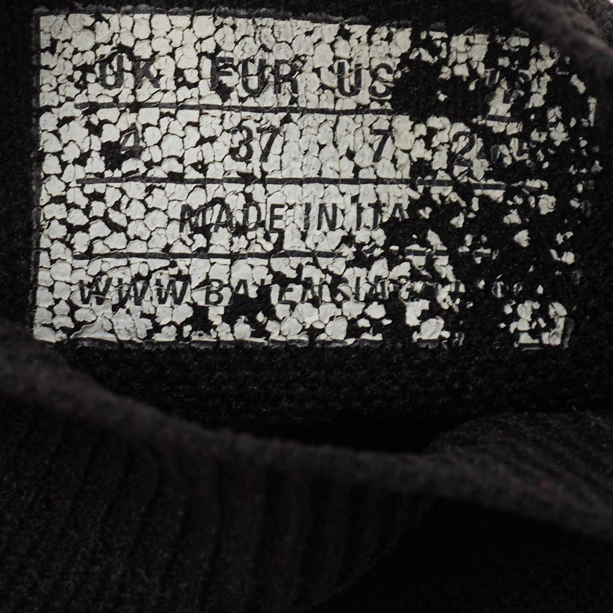 Balenciaga Black Knit Speed Trainer Sneakers Size 37 For Sale 4