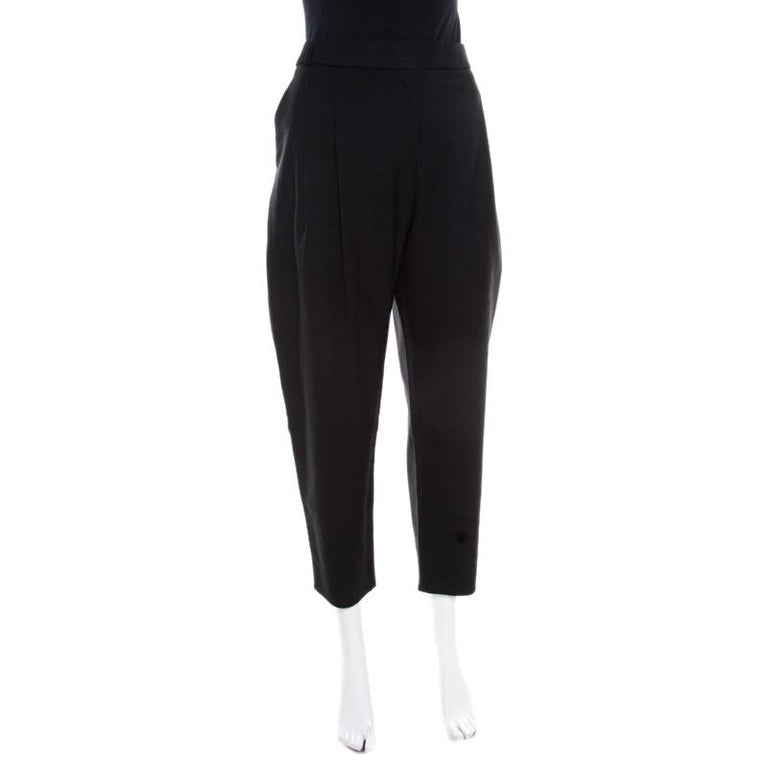 Balenciaga Black Knit Straight Fit Trousers L For Sale at 1stDibs