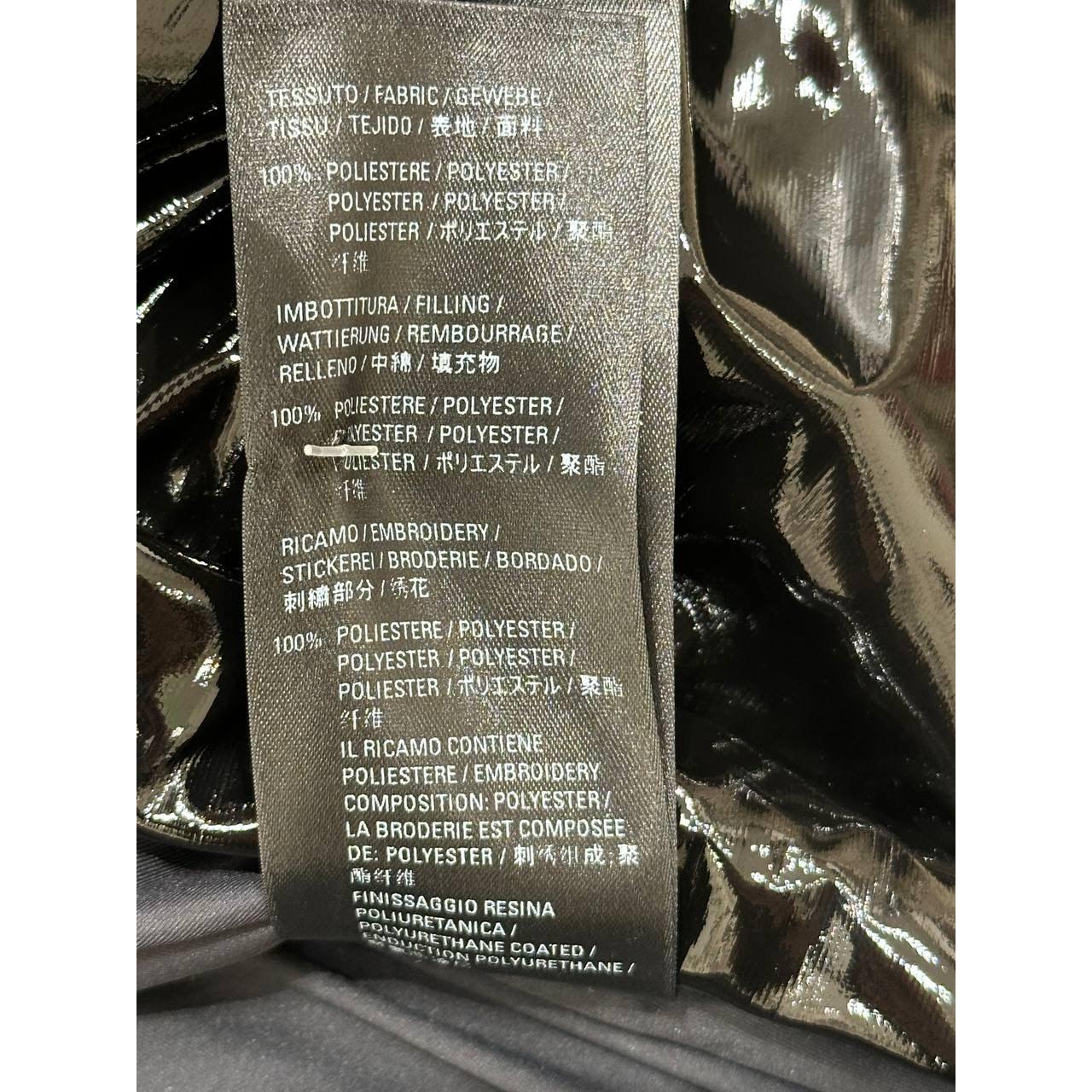 Balenciaga Black Lacquered Puffer Jacket - Size 38 en vente 1