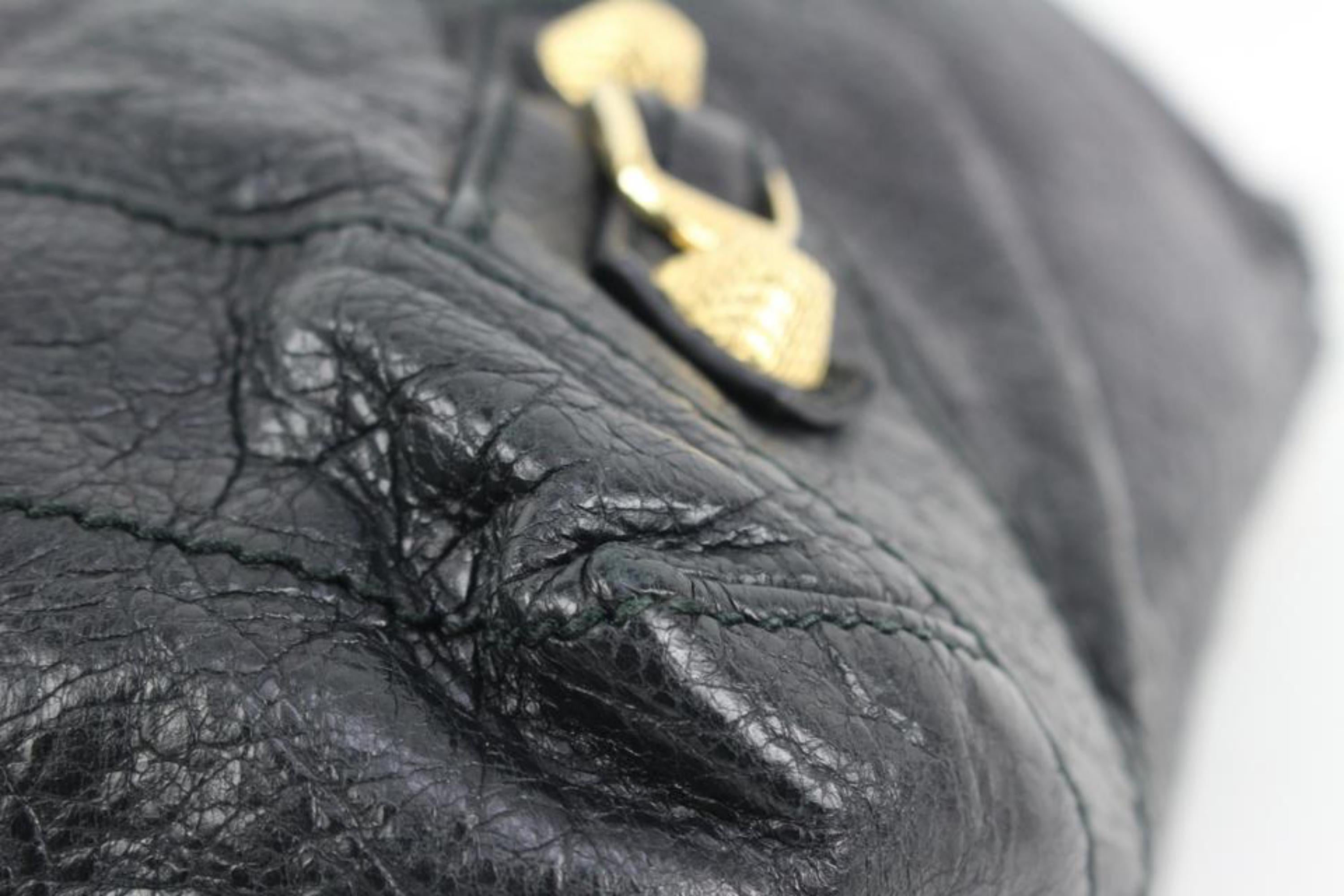 Balenciaga Black Lambskin Leather Giant 12 Silver Day Bag 11ba419s 5