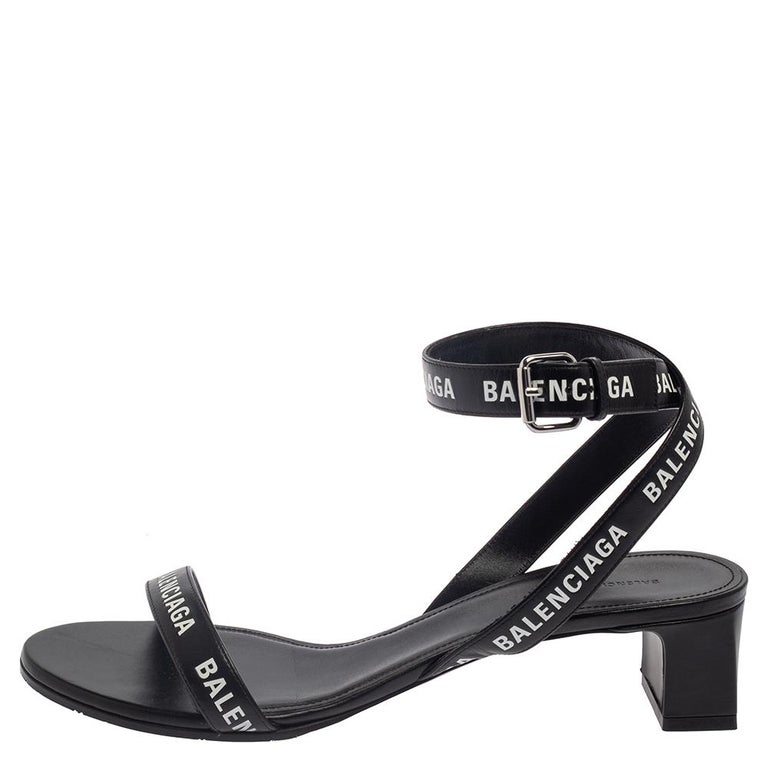 Balenciaga allover logo sandals Clearance
