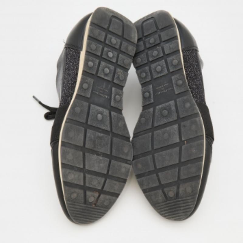 Donna Balenciaga, nero, in pelle e tessuto, Race Runner Low Top Sneakers Taglia 39 in vendita