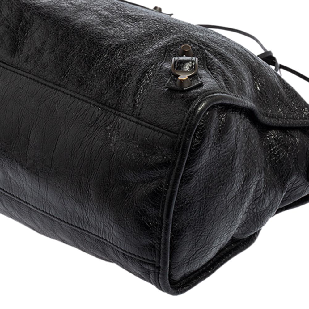 Balenciaga Black Leather And Lambskin Leather RH Classic City Bag 8
