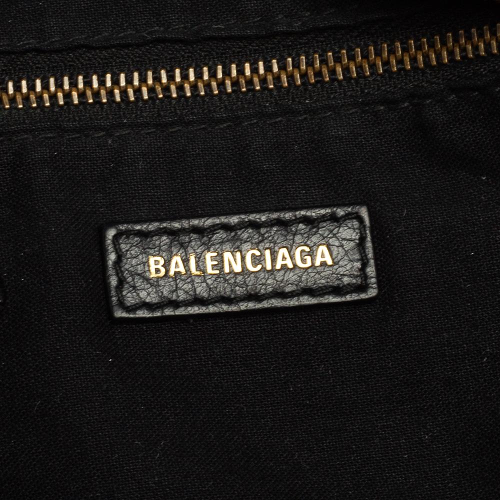 Balenciaga Black Leather And Lambskin Leather RH Classic City Bag 9