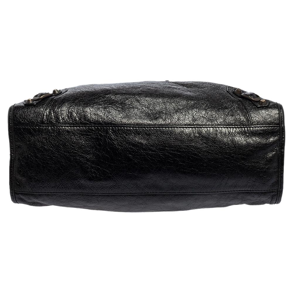 Balenciaga Black Leather And Lambskin Leather RH Classic City Bag 1