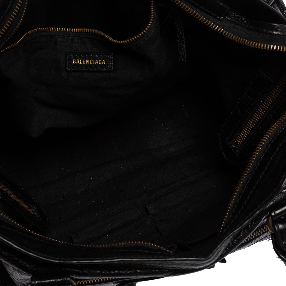 Balenciaga Black Leather And Lambskin Leather RH Classic City Bag 4