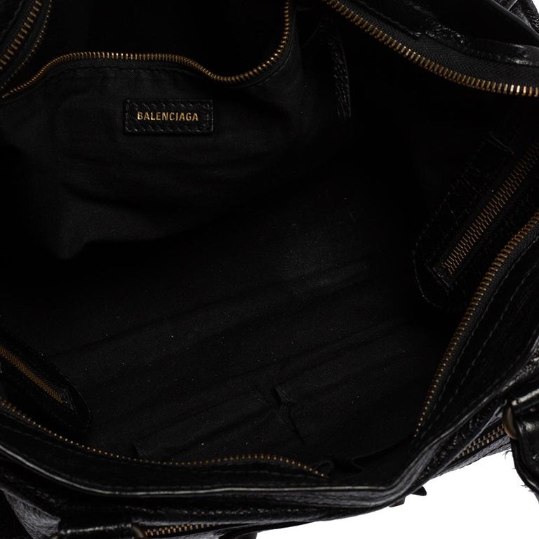 Balenciaga Black Leather And Lambskin Leather RH Classic City Bag For Sale 4