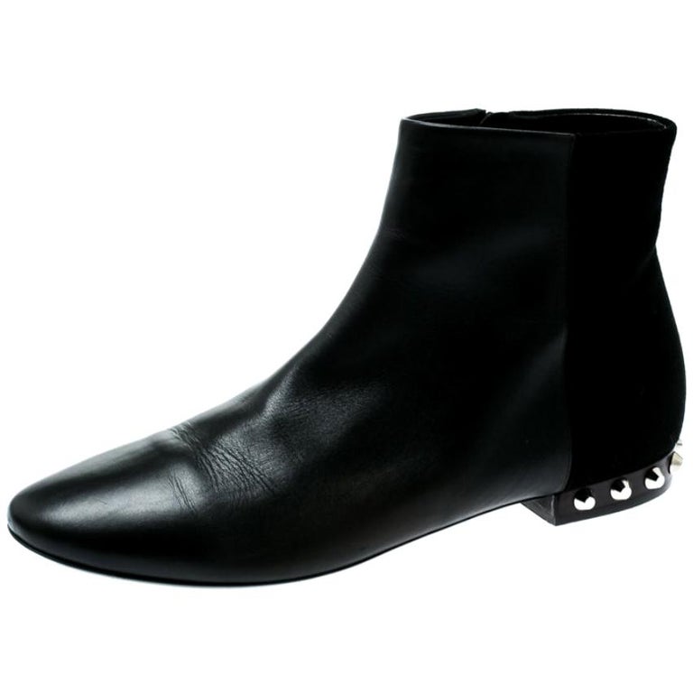 Balenciaga Black Leather And Ankle Boots Size 39.5 For Sale at 1stDibs | balenciaga studded ankle boots, balenciaga studded boots