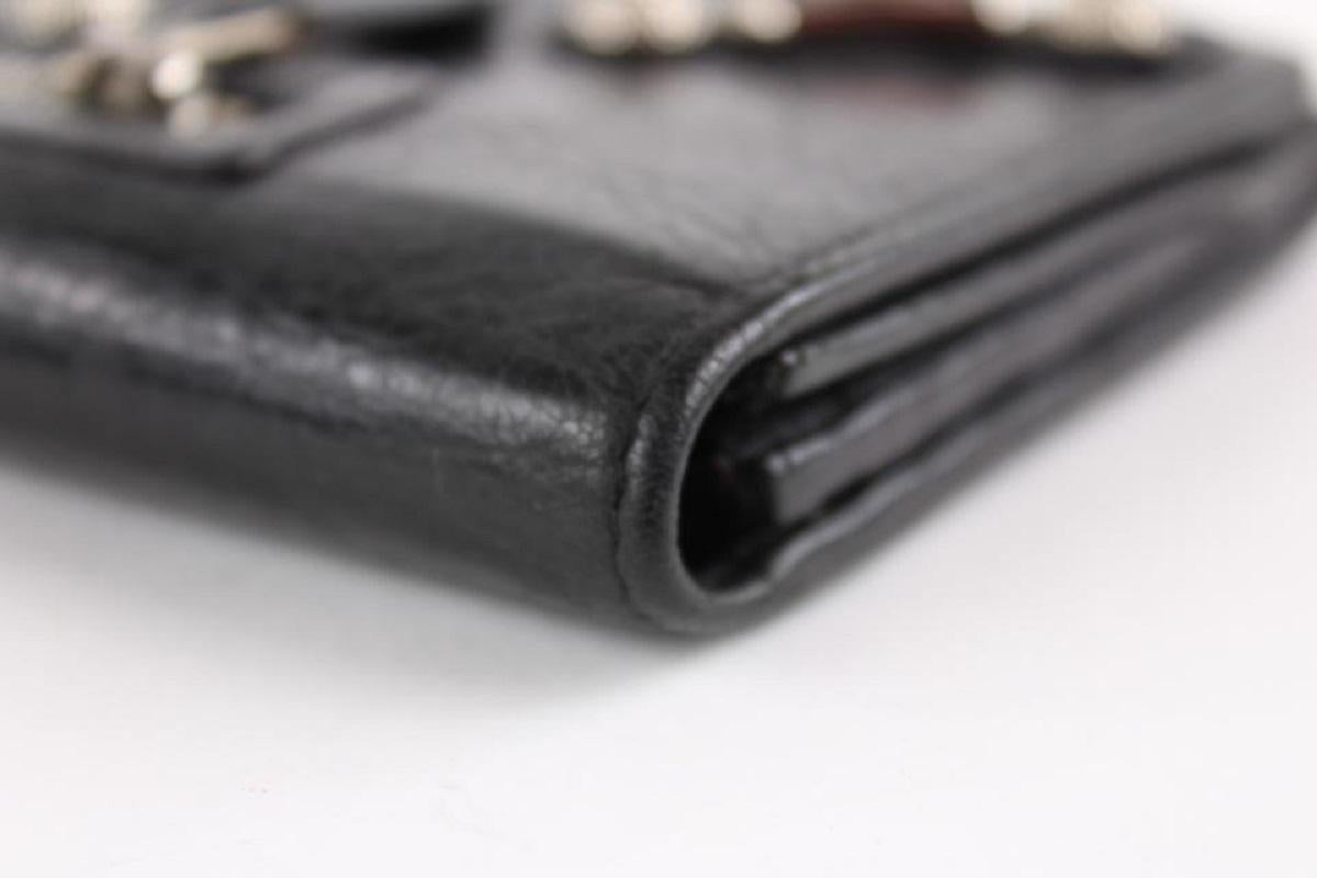 Balenciaga Black Leather Arena Wallet Long Flap 10BAL1221 7