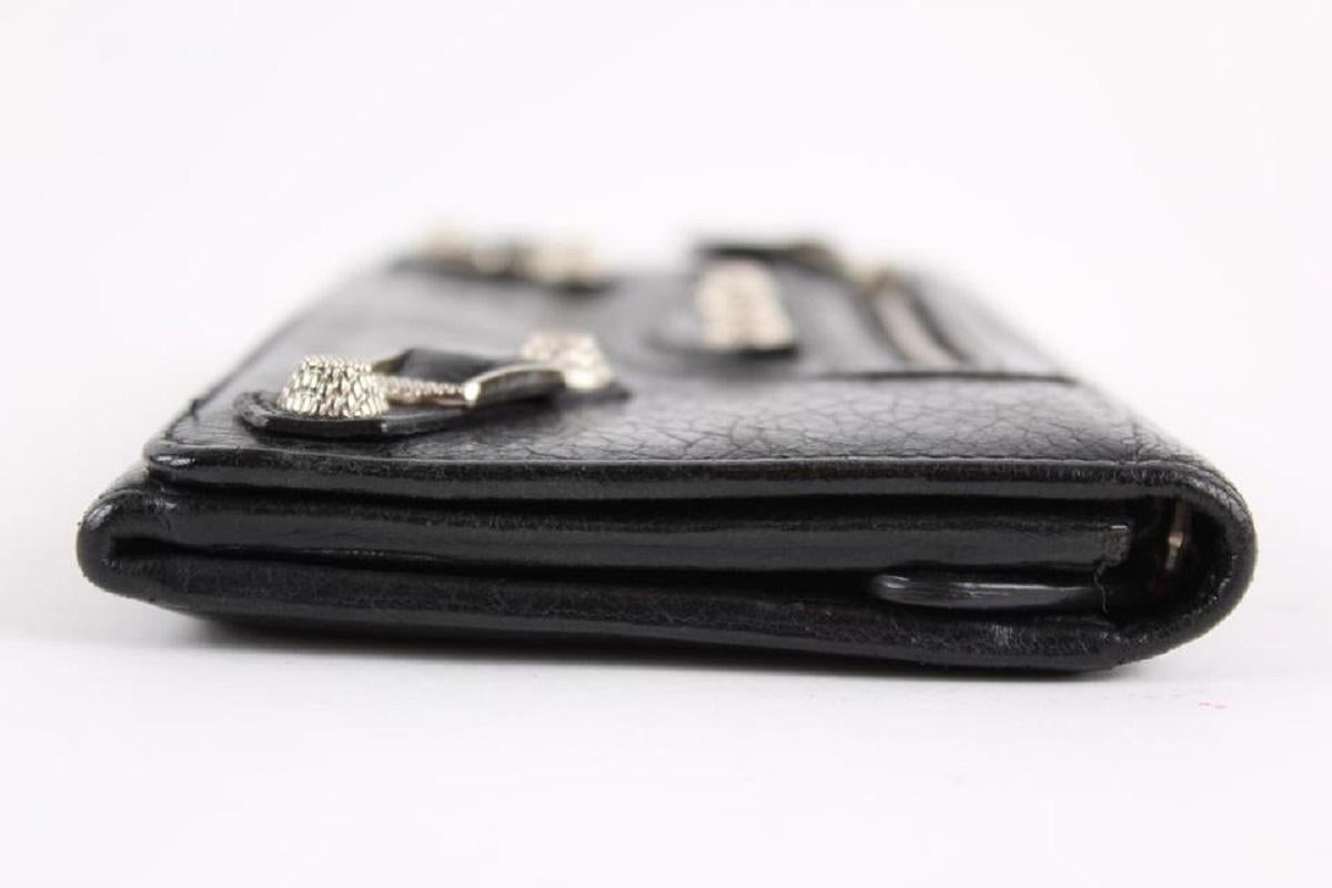 Balenciaga Black Leather Arena Wallet Long Flap 10BAL1221 5