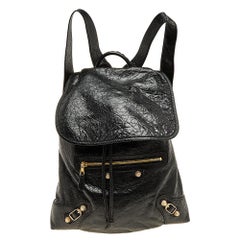 Balenciaga Black Leather Baby Diam Classic Traveller S Backpack
