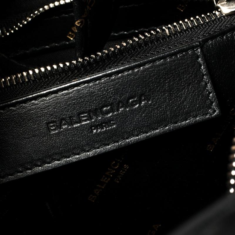 Balenciaga Black Leather Bazar Shopper S Tote 5