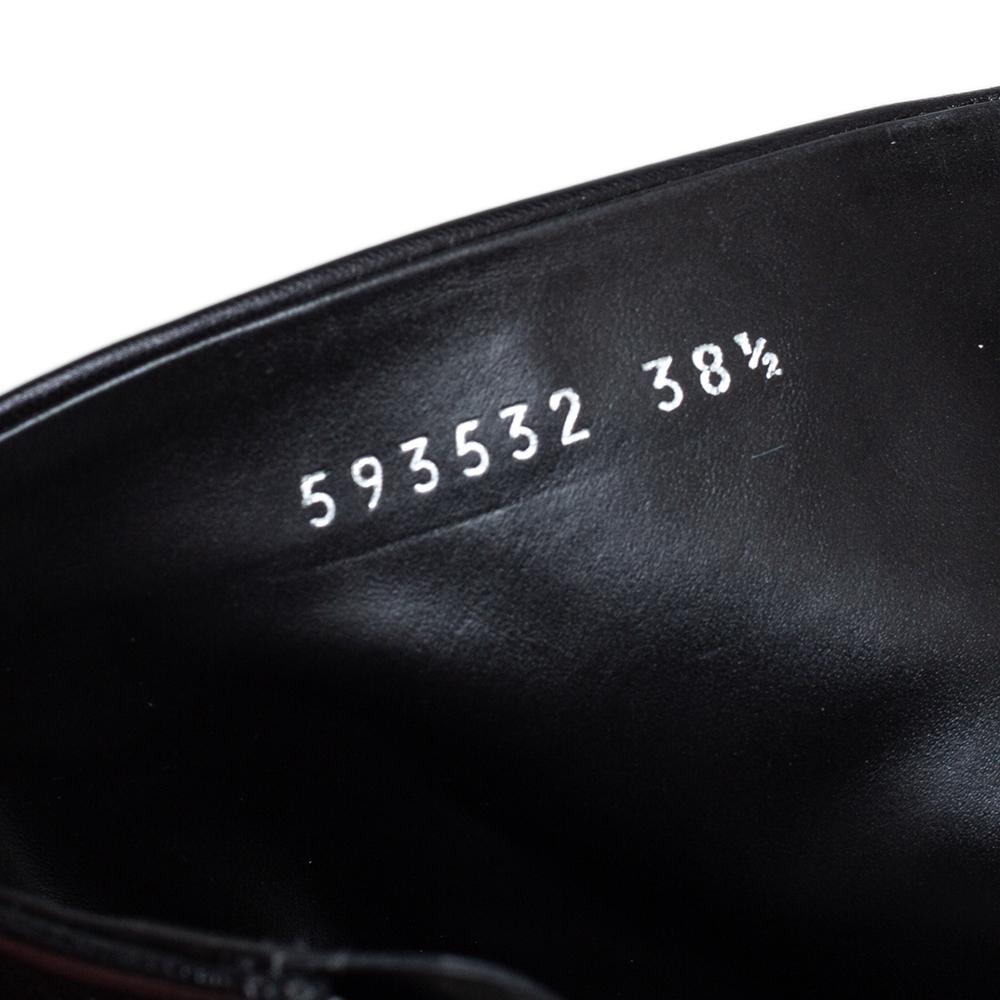 Balenciaga Black Leather BB Ankle Boots Size 38.5 In New Condition In Dubai, Al Qouz 2