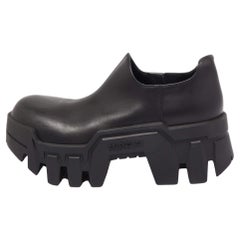 Balenciaga Black Leather Bulldozer Mini Boots 