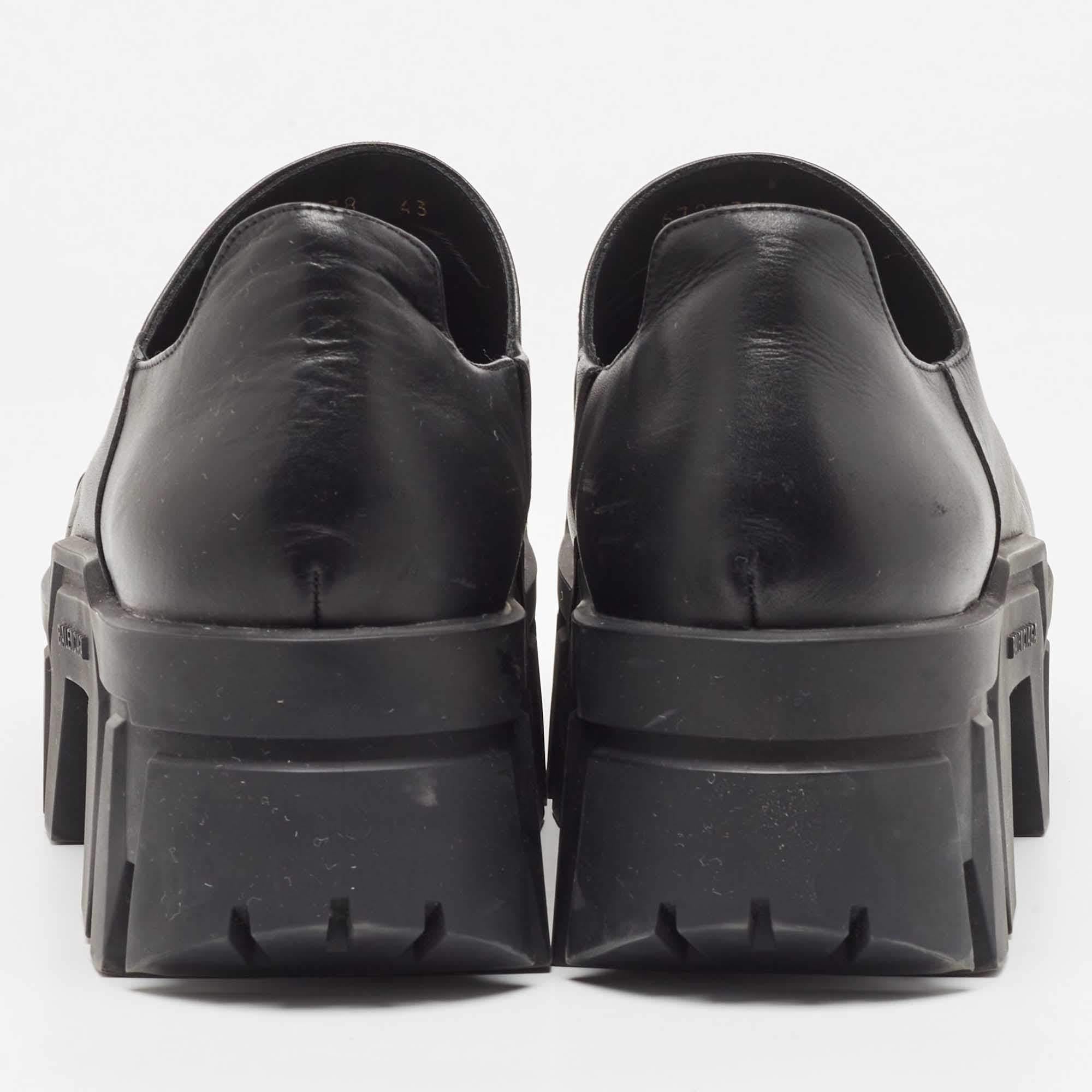 Balenciaga Black Leather Bulldozer Mini Boots Size 43 1