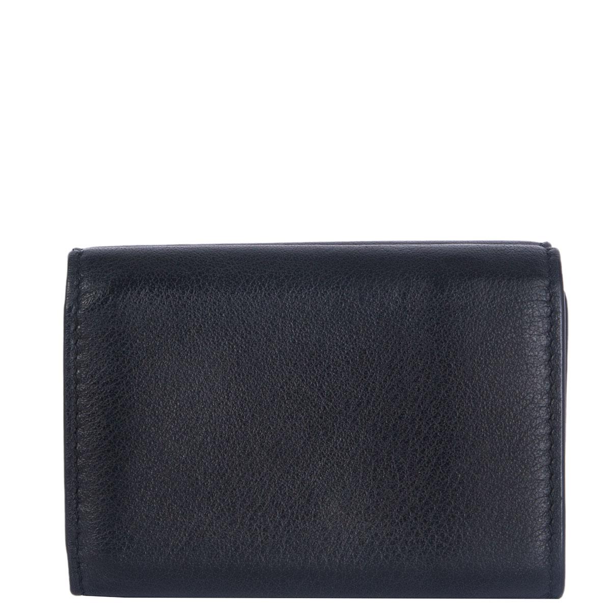 Black BALENCIAGA black leather CASH MINI Wallet