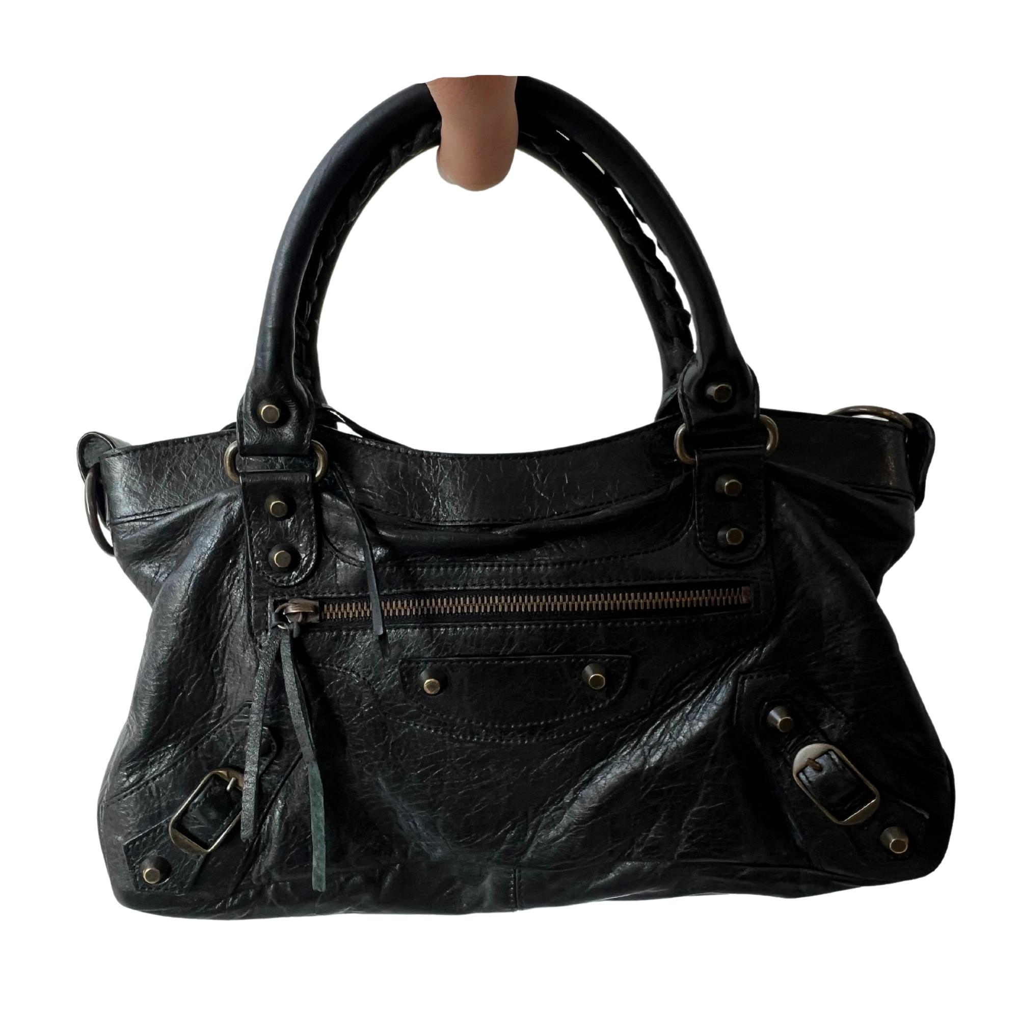 Balenciaga Black Leather City Bag In Good Condition In Montreal, Quebec