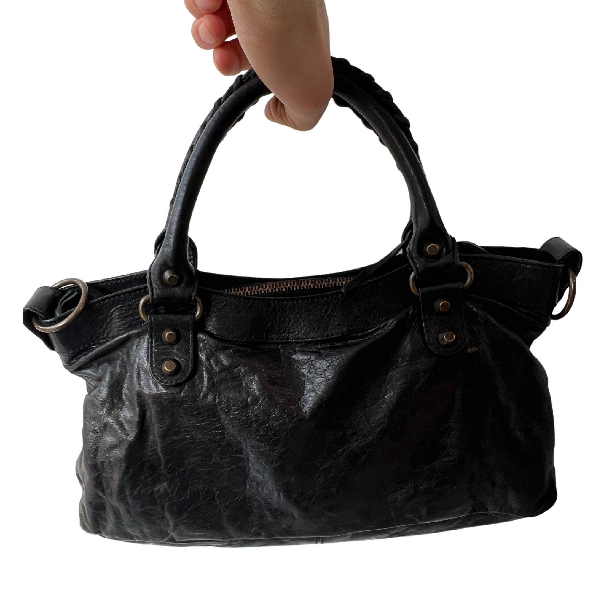 Women's Balenciaga Black Leather City Bag