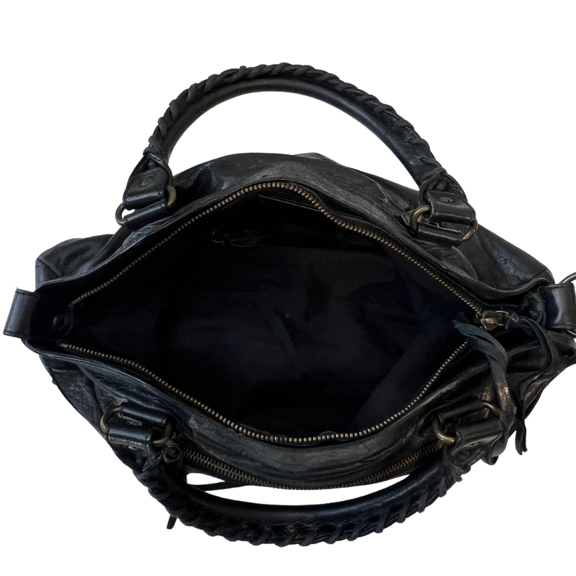 Balenciaga Black Leather City Bag 1