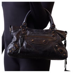 Balenciaga Black Leather City Bag