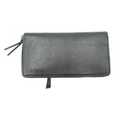 Portefeuille « City Continental » en cuir noir à fermeture éclair de Balenciaga